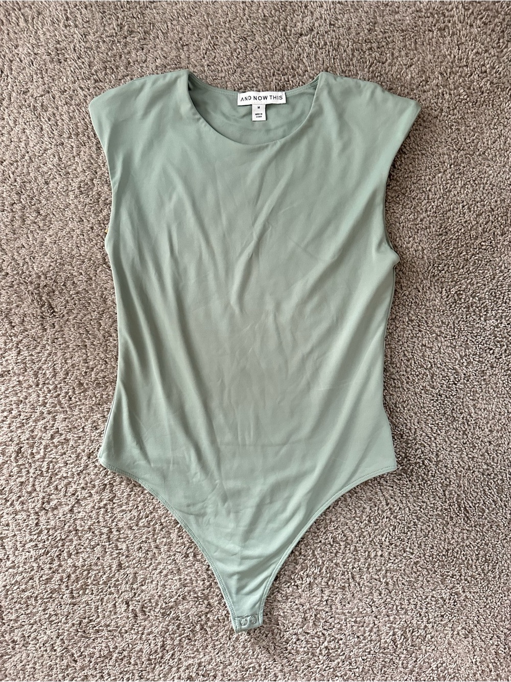 Sage Green Sleeveless Bodysuit - Medium
